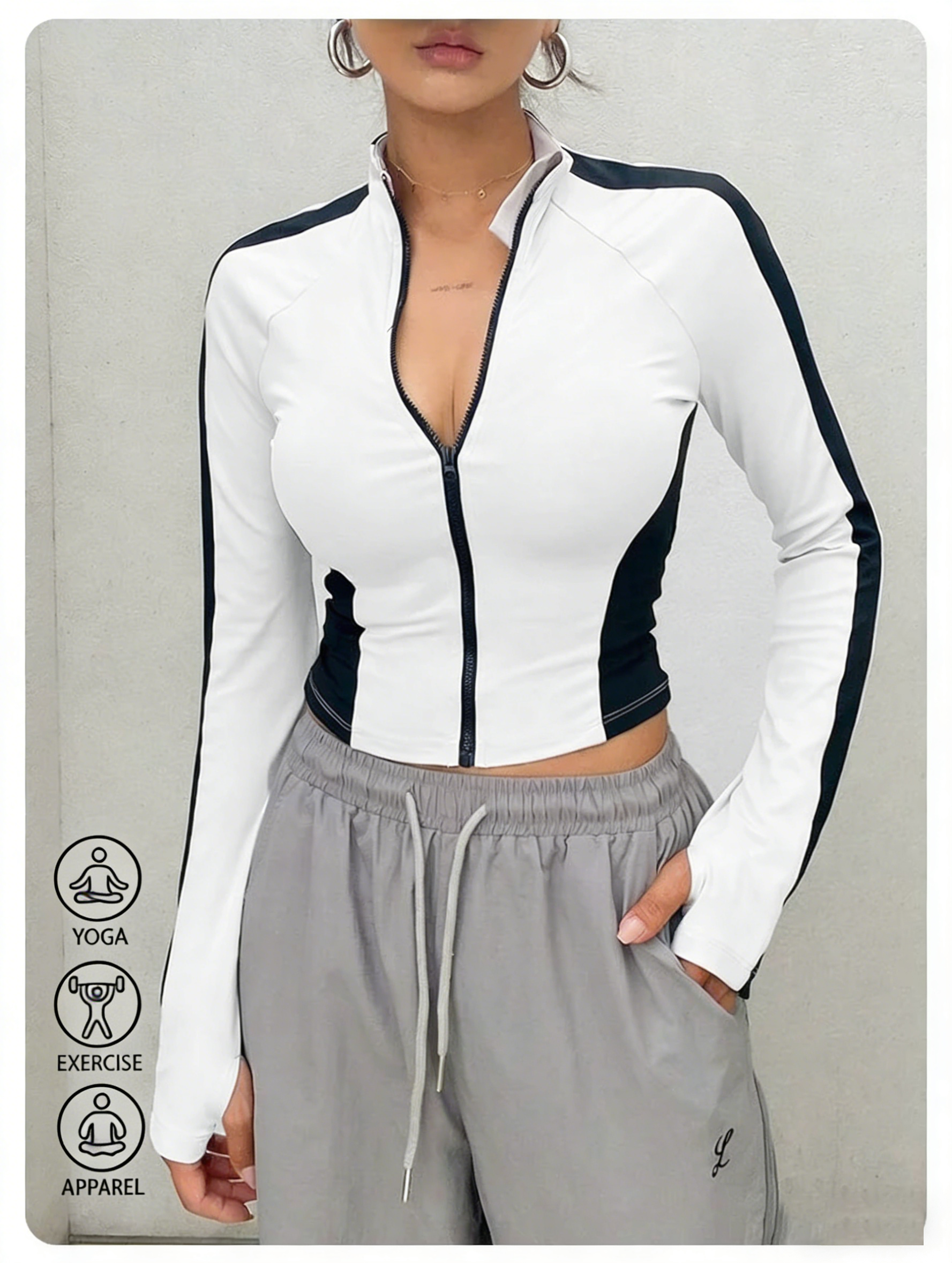 Outdoor Sportswear - Yoga Clothes Stand Up Collar Jacket