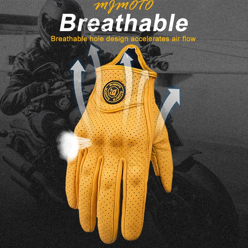 MJMOTO New Yellow Retro Motorc - Horse Riding Glove review and price